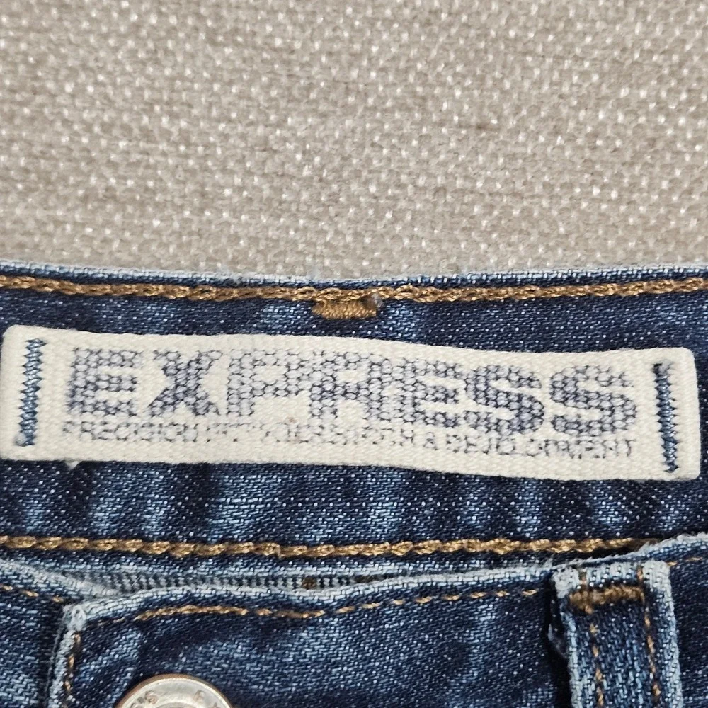 Express Jeans Vintage Women 6L Blue Precision Fit Riot Siren Bootcut Medium Wash